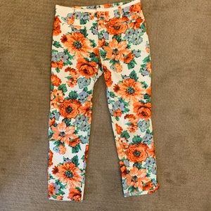 Floral crop pant from Anthropologie